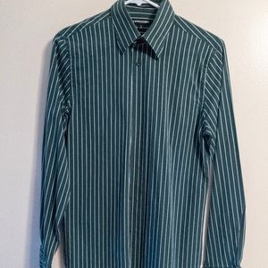 Green/White Striped Express 1MX Fitted Shirt - S